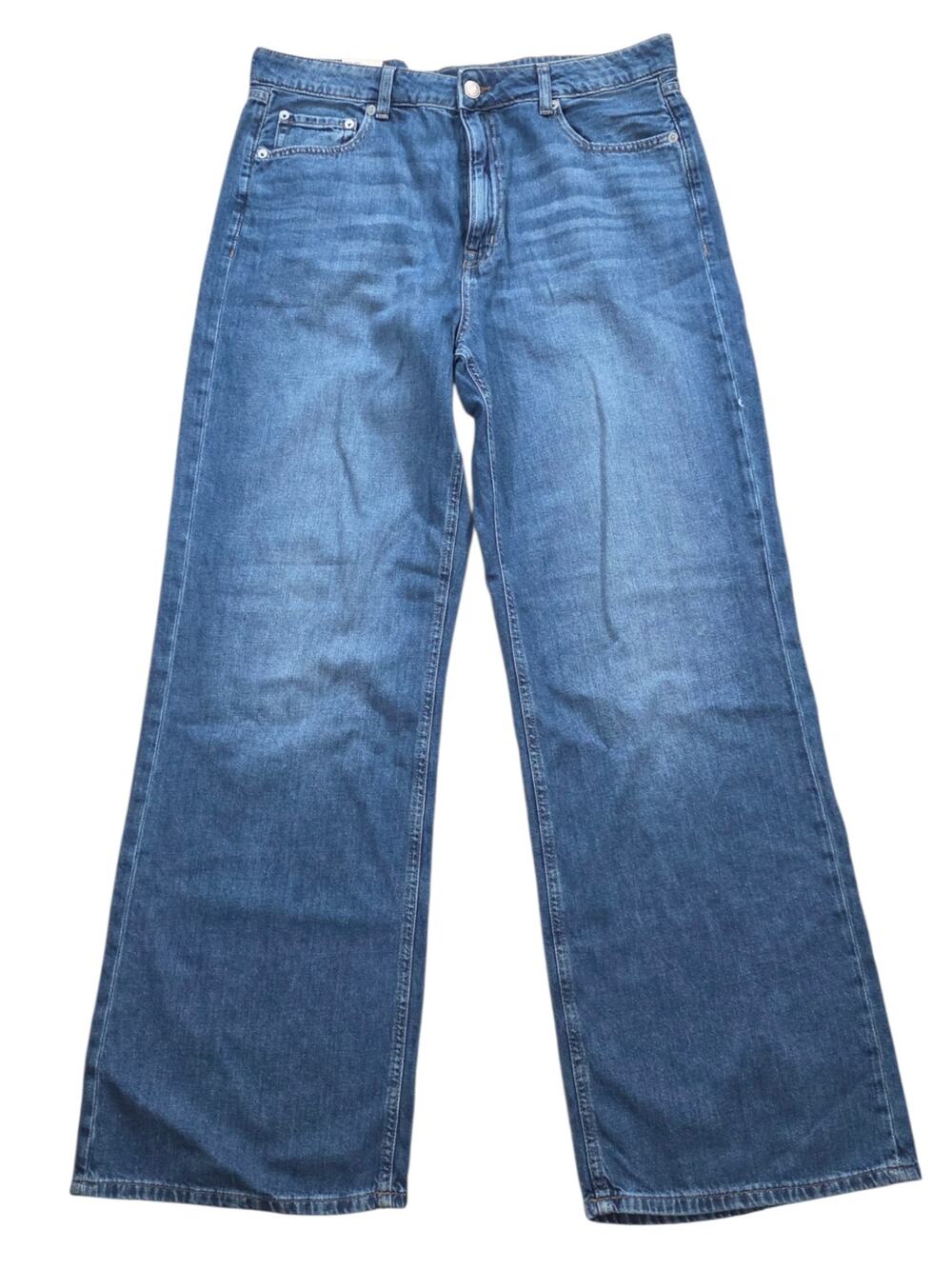 Aéropostale High Rise Wide Leg Jeans Women's Size 14 Dark Wash 100% Cotton NWT